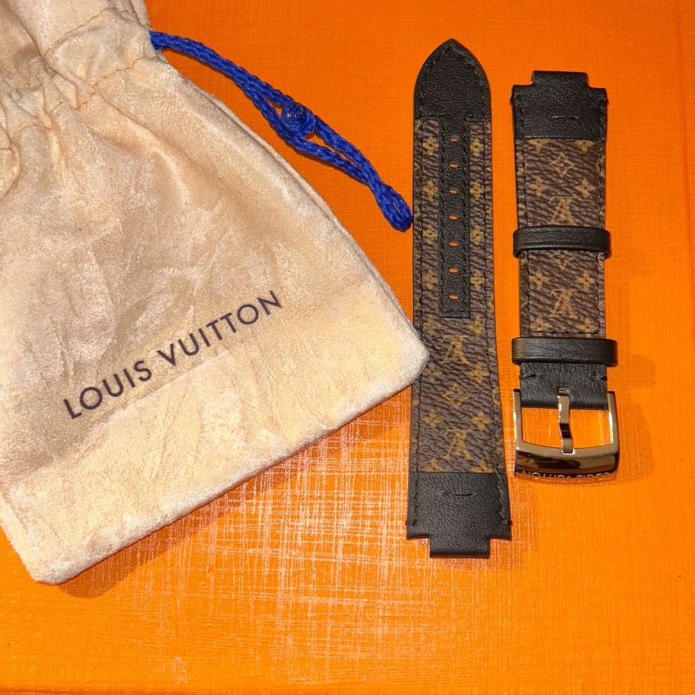 Louis Vuitton Black and Brown Watch Strap R15128